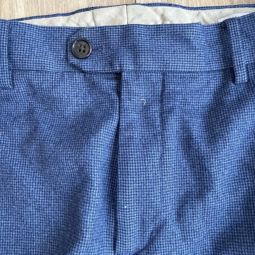 Banana Republic Tailored Slim Fit Men's Dress Pants 100% Wool Sz 31x30 Blue Twil
